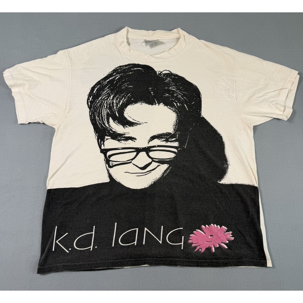 K.D. Lang 1992 T Shirt Size XL Pre Owned Dual Print Brockum Brand Ingenue Tour